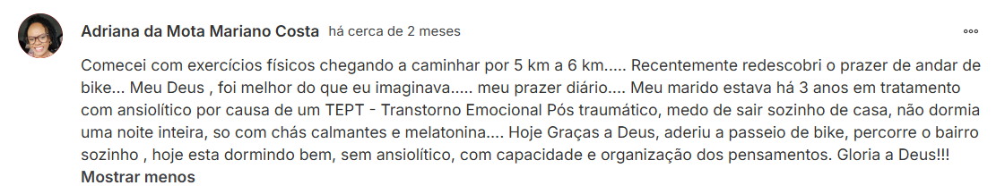 Depoimento de aluna