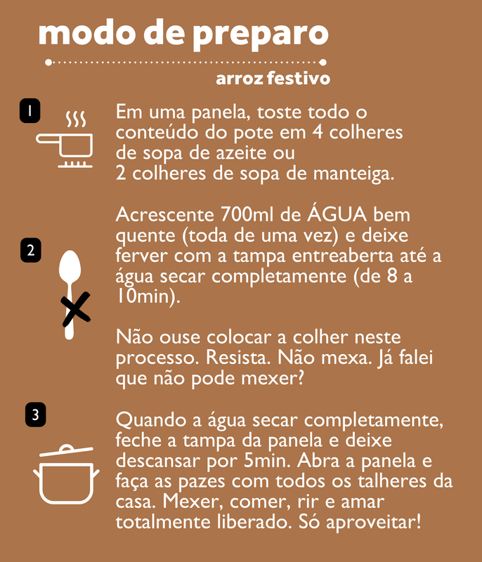 Modo de preparo de arroz a grega Chef Sou Riso