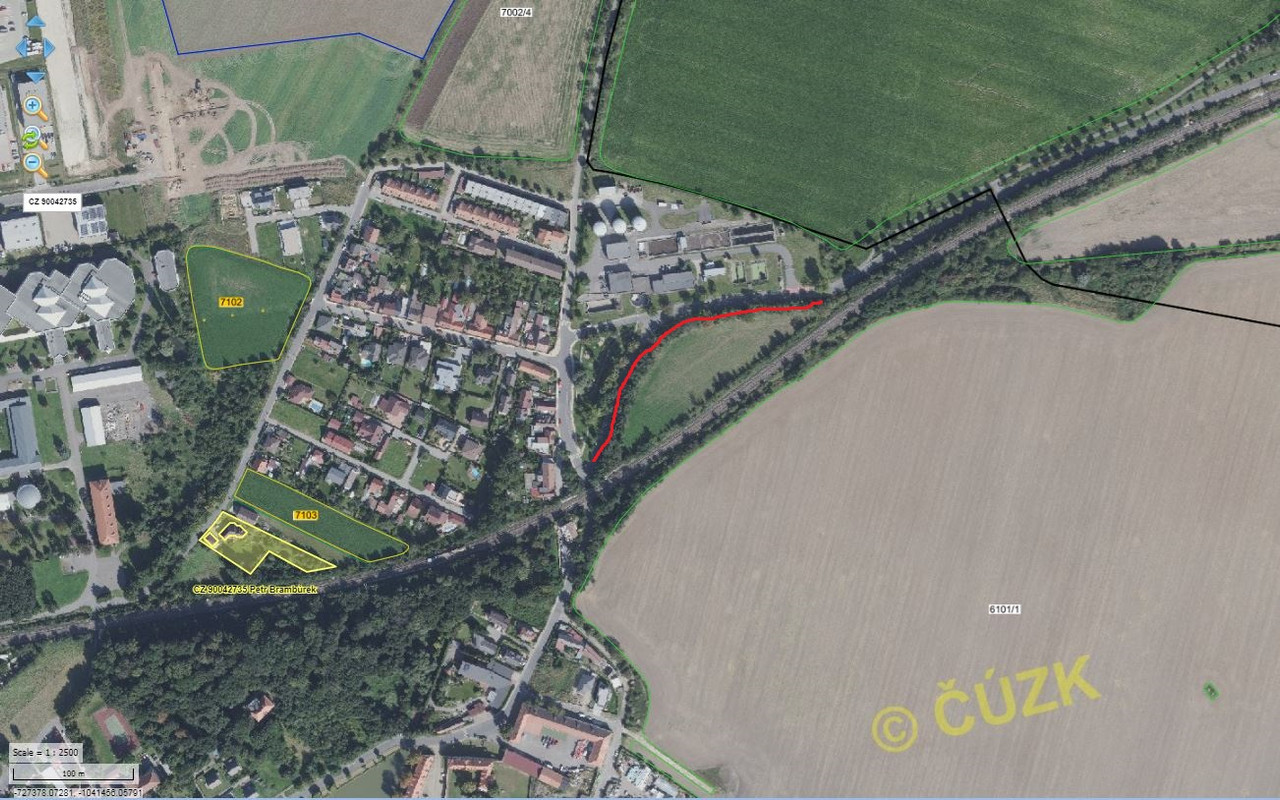 LPIS AGRI - U Úlů Horní počernice_stanoviště včelstev označ ulice Výstřižek