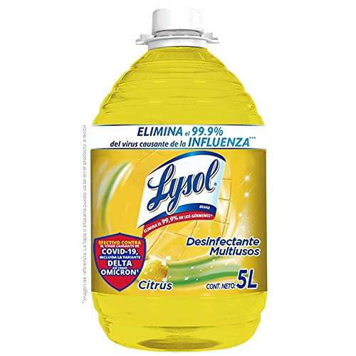 Amazon: Lysol Limpiador Desinfectante Multiusos, Aroma Citrus, 5L Planea y Ahorra 
