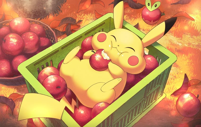 pikachu-and-applin-pokemon-drawn-by-cha-