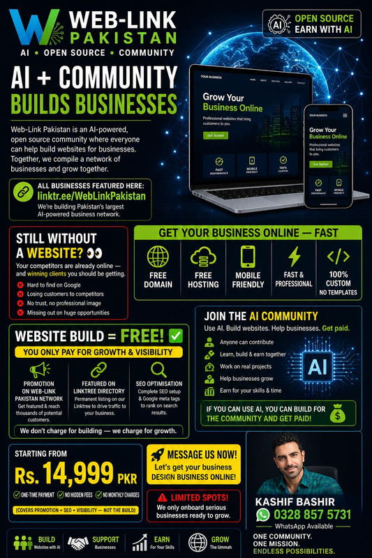 Web-Link Pakistan AI Builds Businesses Poster