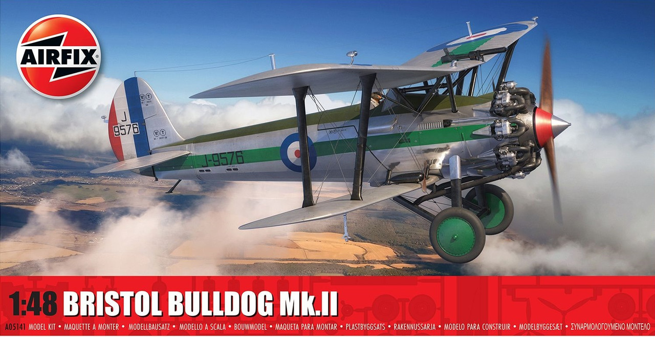 1/48 - Bristol Bulldog Mk.II by Airfix - box art+schemes+test build+3D ...
