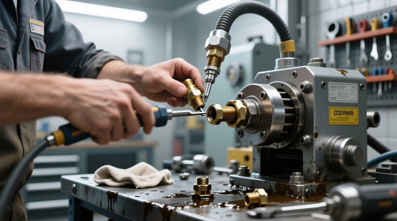 Замена насадок в протирочной машине