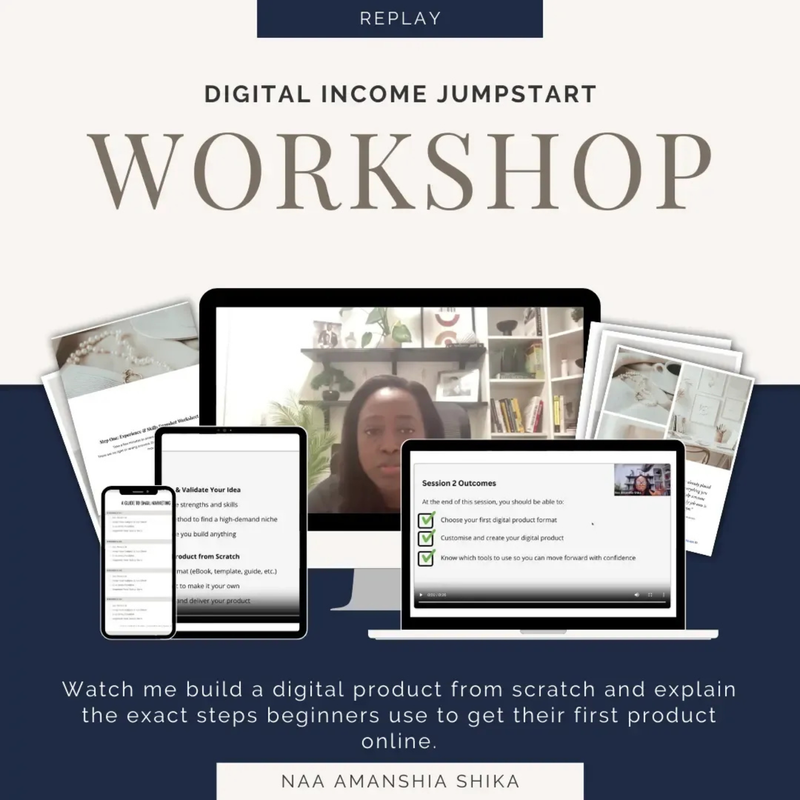 Digital Income Jumpstart workshop training mockup