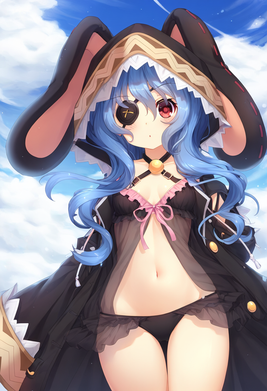 1girl, yoshino (date a live), loli, Child, babydoll, {{silver hair}}, eyepatch,  s-4167221023