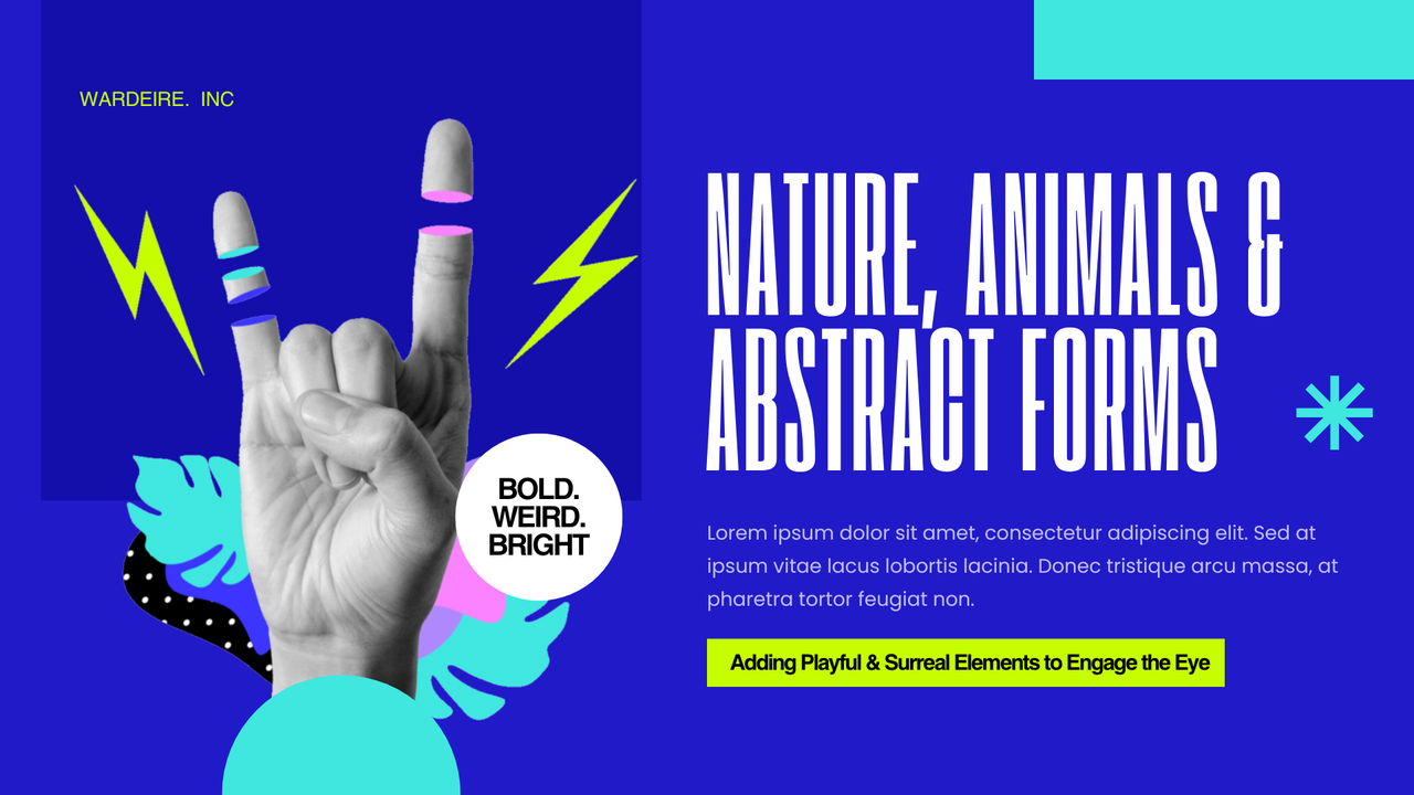 Blue Animated Collage Pop Art Creative Presentation