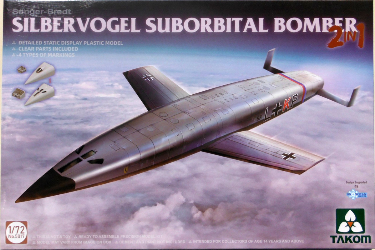Takom 72 Sänger-Bredt Silbervogel Suborbital Bomber 2 In 1 (5017)
