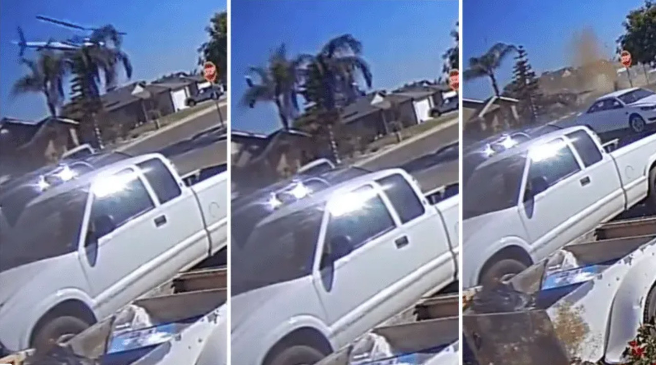 Helicóptero se desploma en el patio de una casa en California; así se vivió