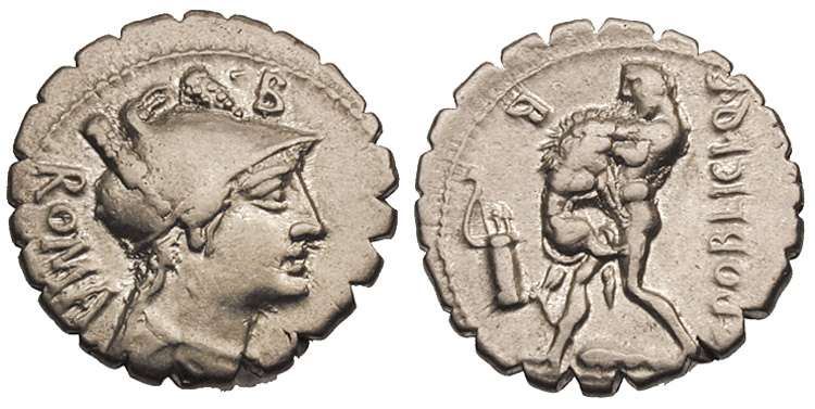 Denario incuso Poblicia9-14