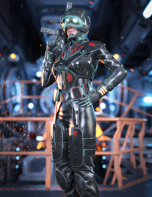Sci-Fi Heavy Armor for Genesis 8.1 Females Sci-Fi Heavy Armor for Genesis 8.1 Females