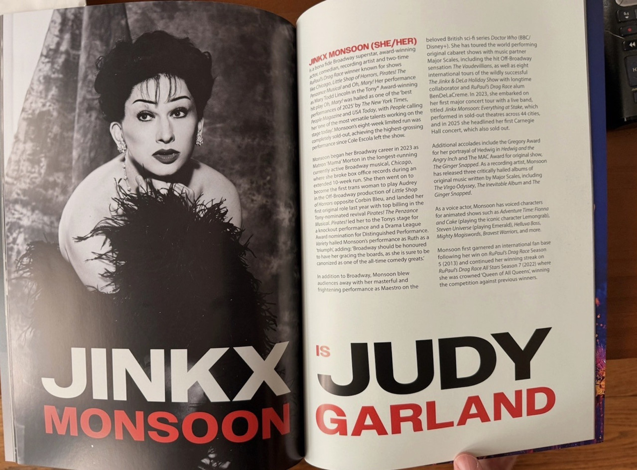 Jinkx Monsoon to play Judy Garland in END OF THE RAINBOW in London