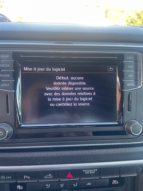 Échec mise à jour Discover Media 2 sur VW AMAROK 2019