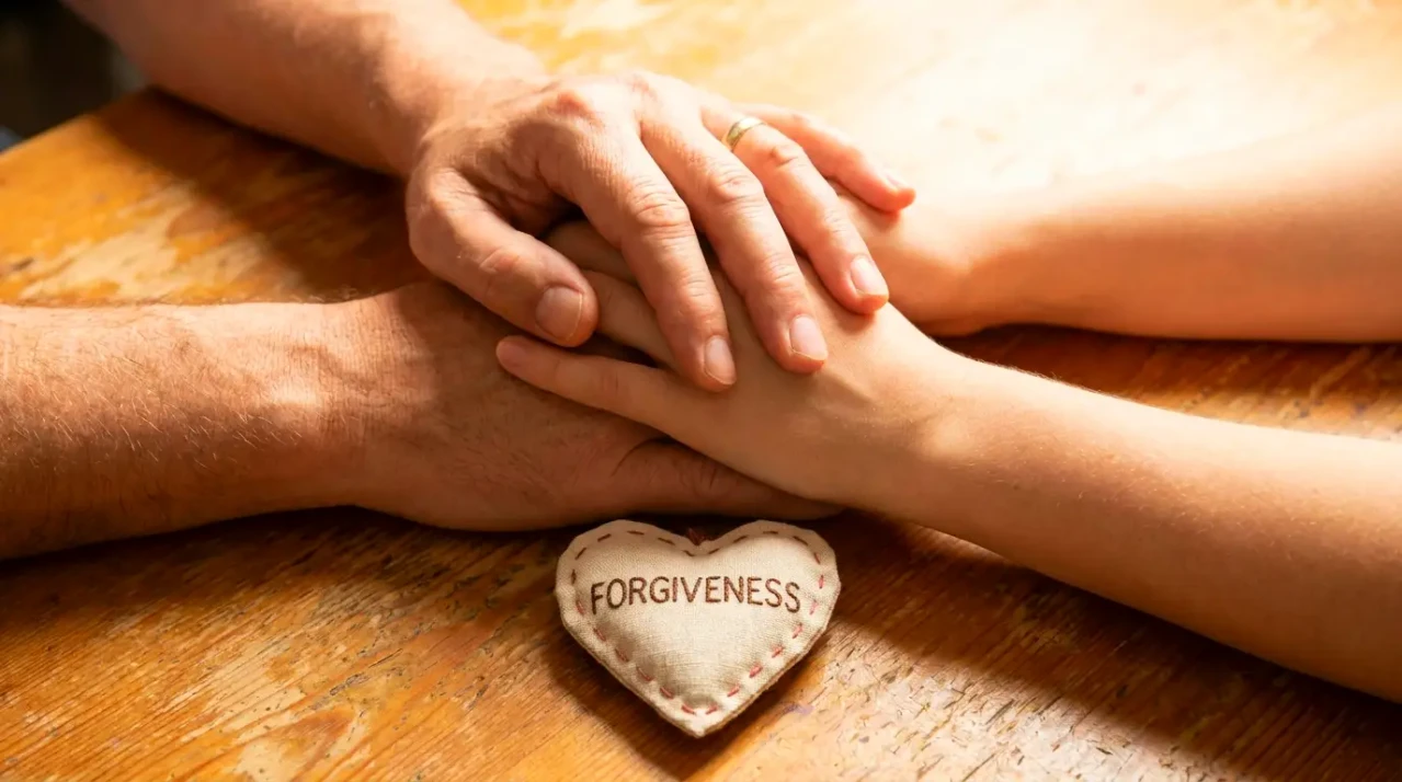 manos entrelazadas simbolizando amor perdón y conexión emocional