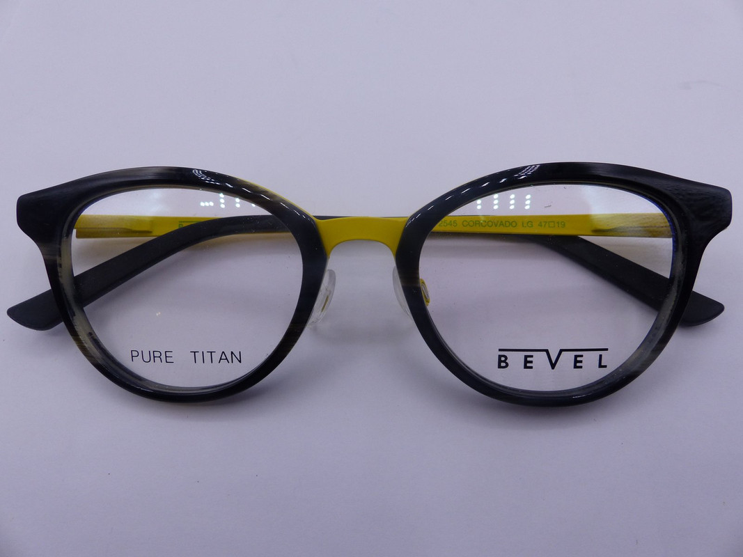 BEVEL 2545 CORCOVADO LIQUORICE GRAIN WOMENS EYEGLASSES FRAMES SIZE 47-19-135