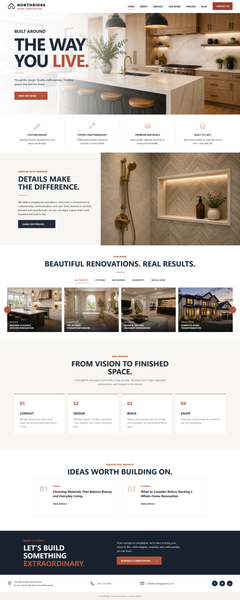 Home Renovation website concept preview