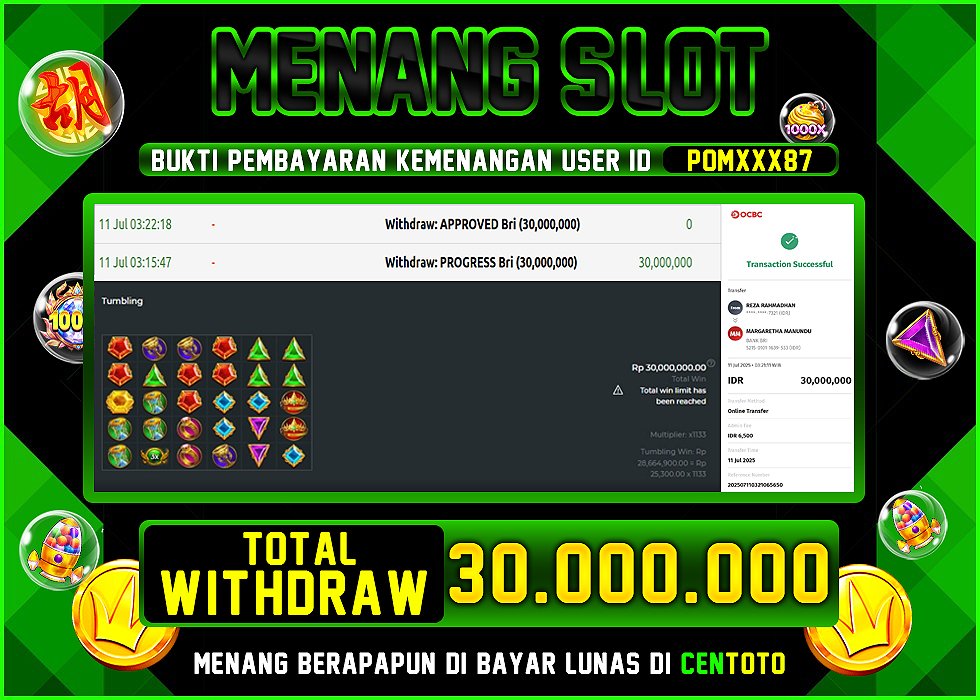 BUKTI JACKPOT LUNAS CENTOTO