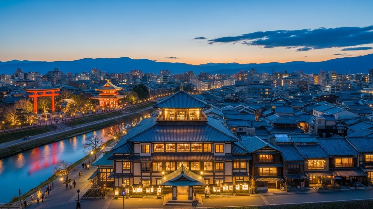 Quarto e Vista do Imperial Hotel Kyoto