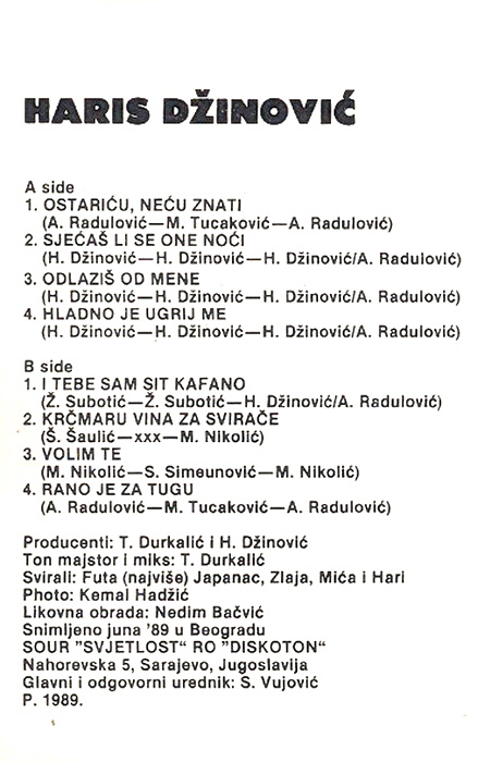 Haris Dzinovic 1989 kz
