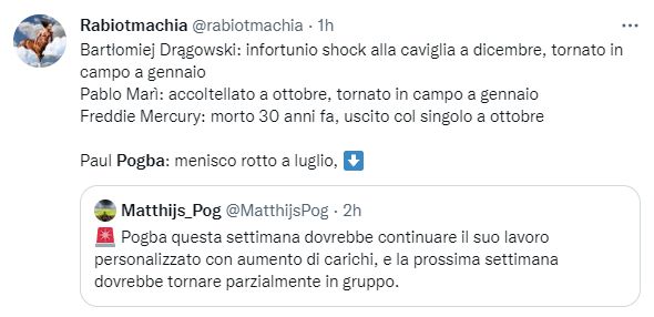 pogba menisco rotto