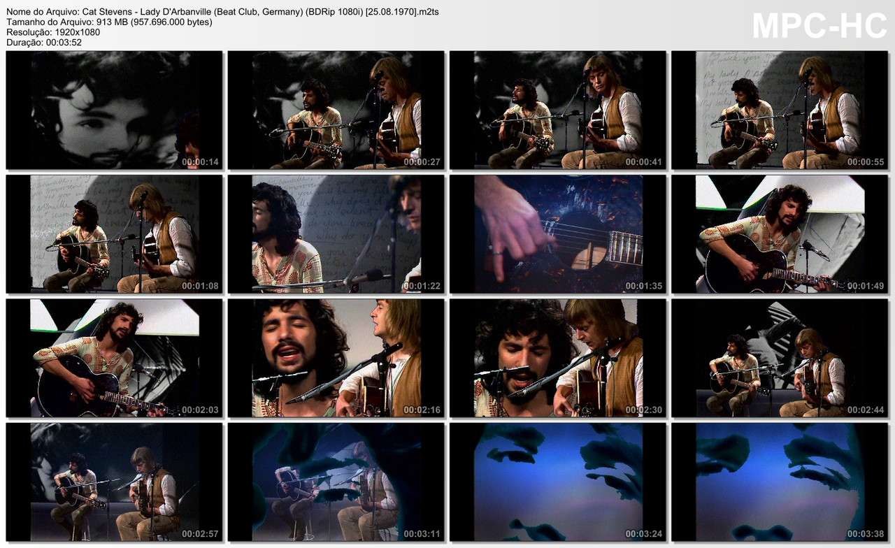 Cat Stevens - Lady D'Arbanville (Beat Club, Germany) (BDRip 1080i) [25.08.1970]