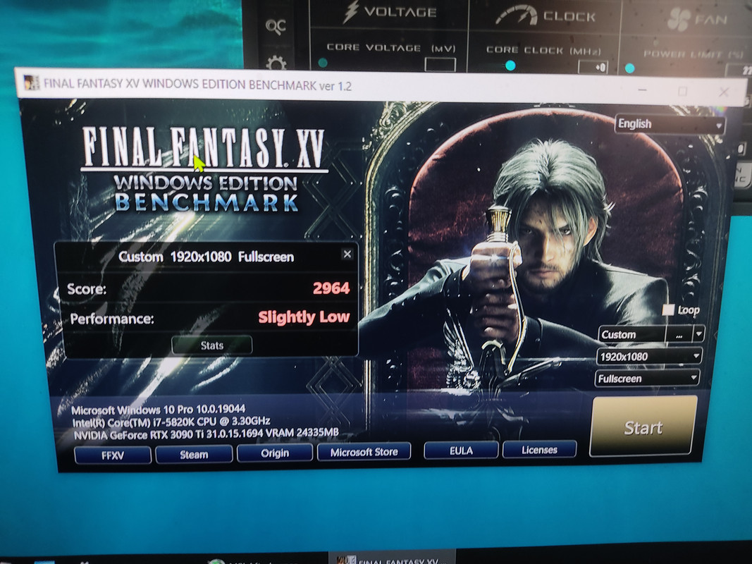 Final Fantasy 15 FHD FPS mit niedriegsten Power Limit