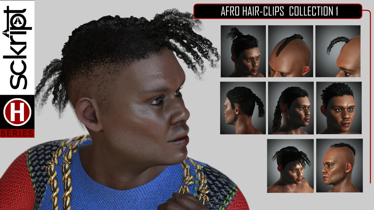 Sckript Afro Hairclips Collection 1