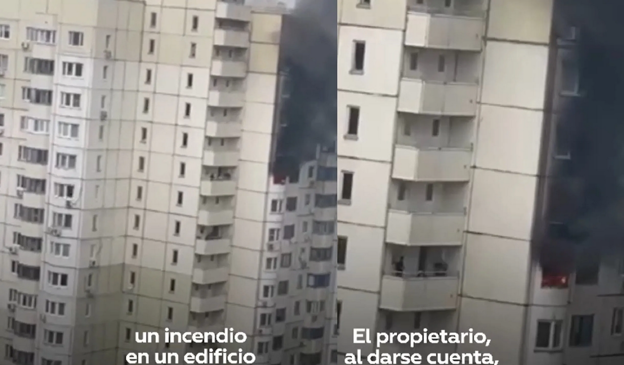Edificio arde en llamas en Moscú y esta es la razón: video lo captó todo