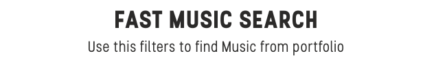 Use thus filters to find Music from portfolio