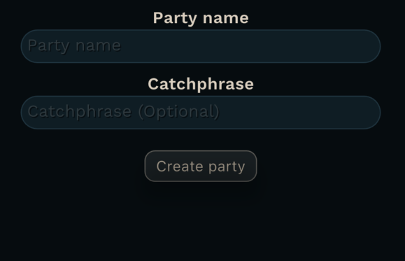 Don’t forget to give your party a memorable catchphrase!