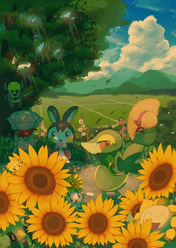 snivy-emolga-joltik-audino-sunflora-and-