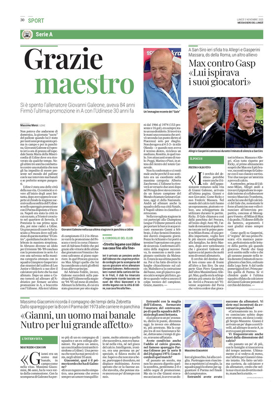 Messaggero Veneto Udine 03 Novembre 2025 page 0001