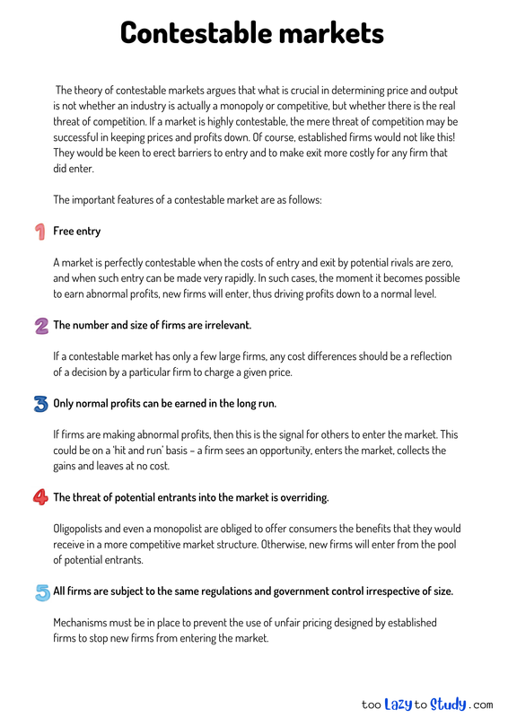 Contestable markets