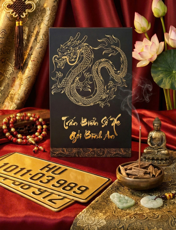 Red festive background for license plate service