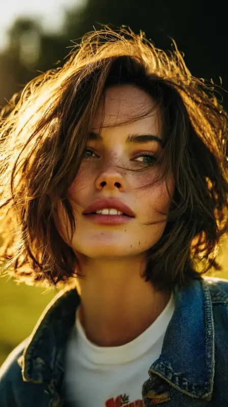Sunlit Whispers: The Bob That Dances with the Breeze - Bob Hairstyles for Fine Hair