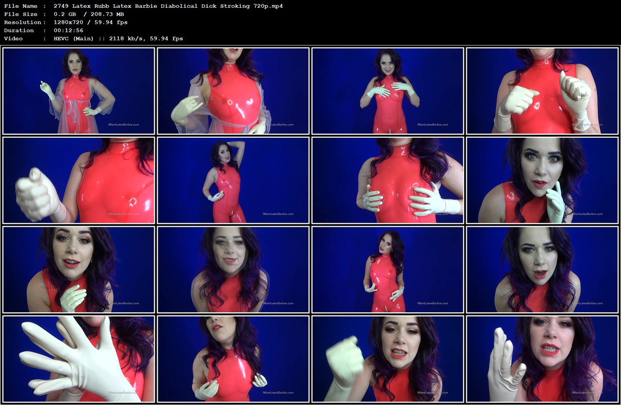 2749 Latex Rubb Latex Barbie Diabolical Dick Stroking 720p mp4