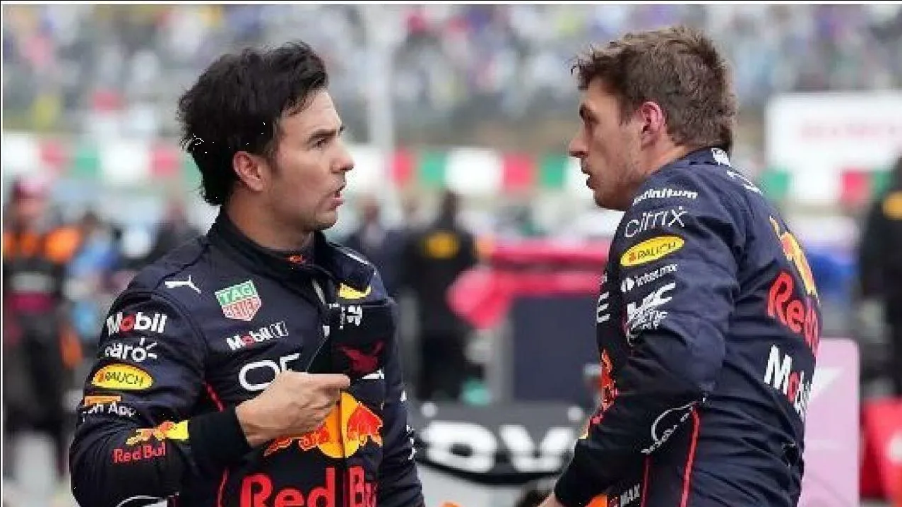 ¿Verstappen pateando a 'Checo' Perez? Este video se viraliza en redes sociales