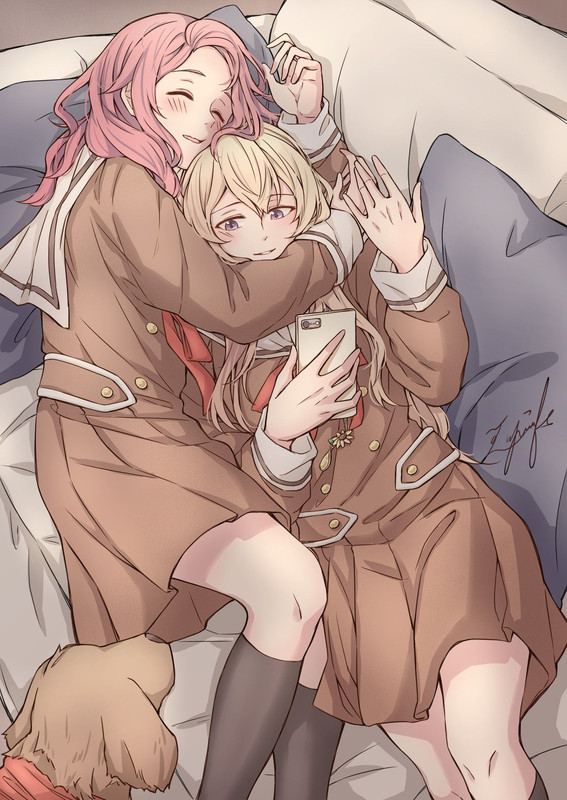 maruyama-aya-and-shirasagi-chisato-bang-dream-drawn-by-aiiro-bokujuu-d78f01ac47cdf0f4c826eae4ba8b