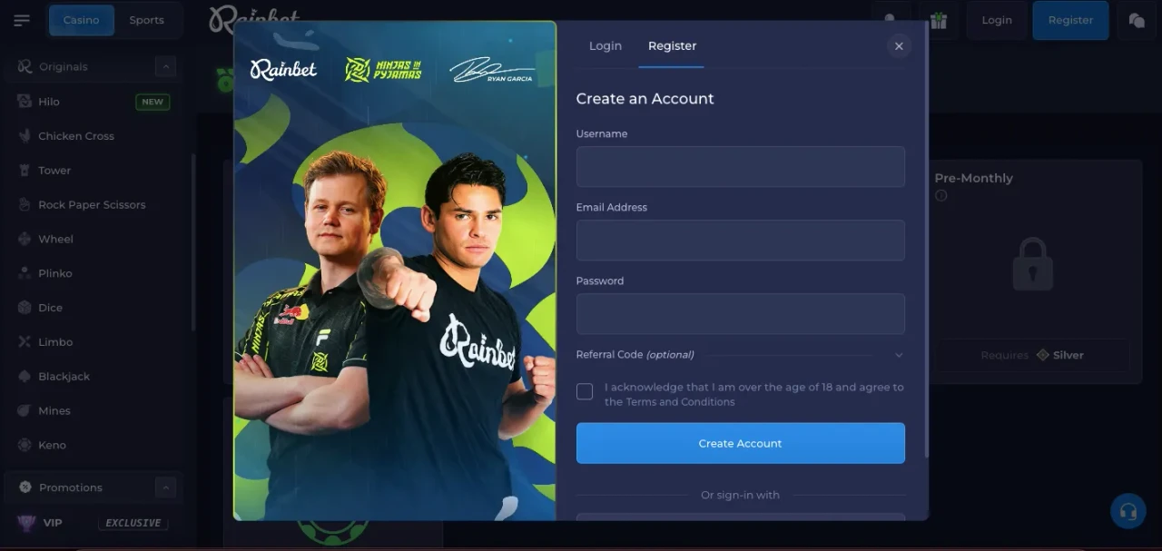 rainbet login