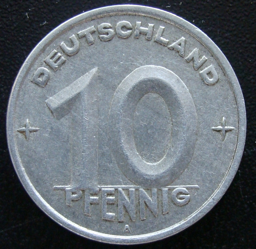 ¡Ya no existo! 10 Pfennig. República Democrática Alemana (1949) RDA-10-Pfennig-1949-anv