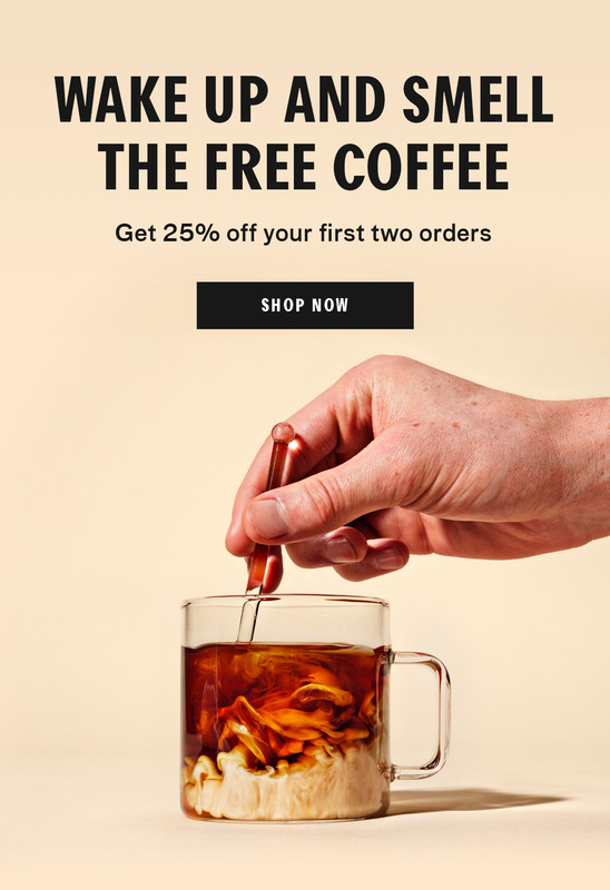 wake up and smell the free coffee