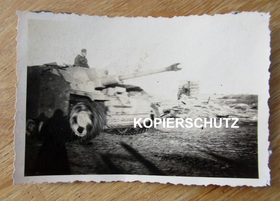 Altes Foto deutscher Panzer - Sturmgeschütz - Seitenblende - 2. WK -