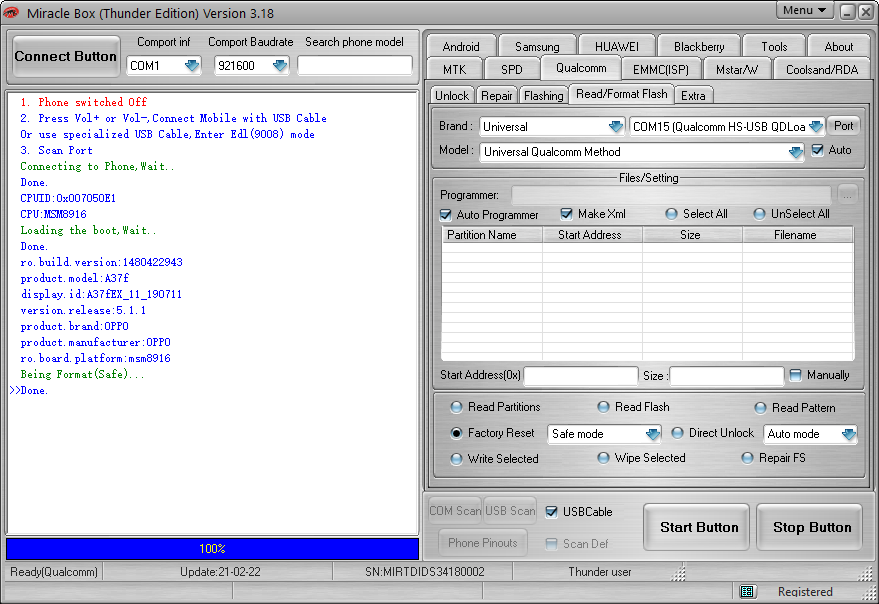 Oppo A37 Lock Nd Frp Lock Reset Success In Edl Mode GSMForum