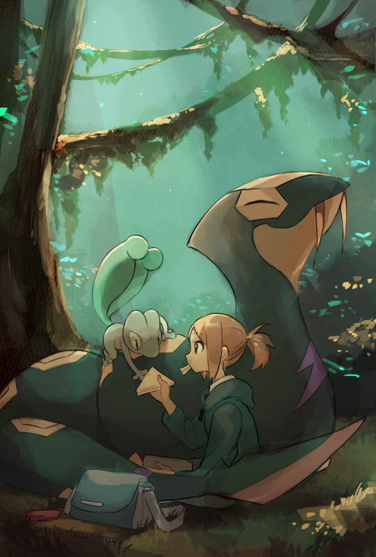 treecko-and-seviper-pokemon-drawn-by-lin