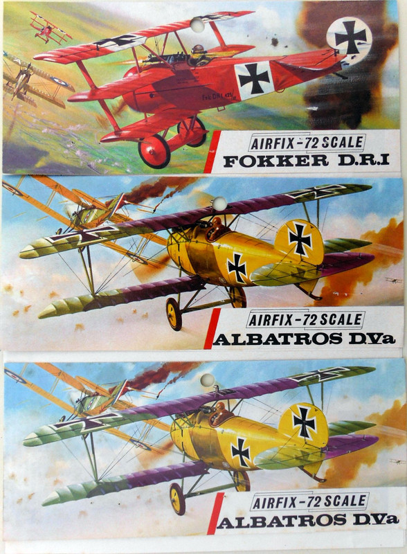 Airfix T3 Headers 1 Fokker D.R.I - Albatros D.Va x2