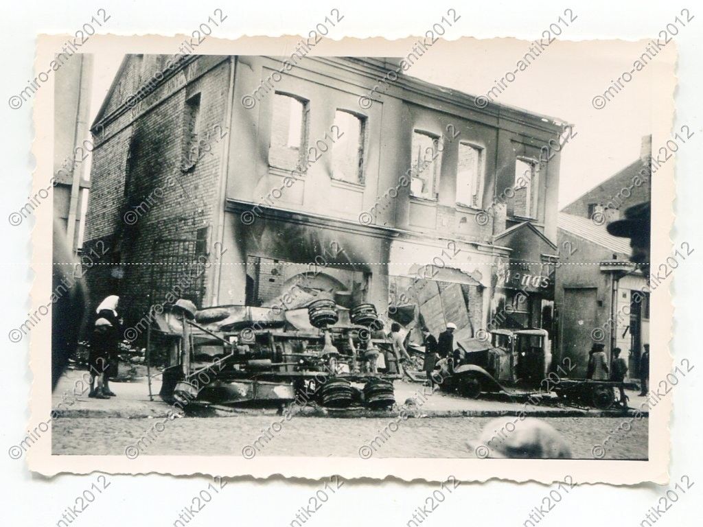 Foto, Wehrmacht, zerstörte russische LKW, Pleska
