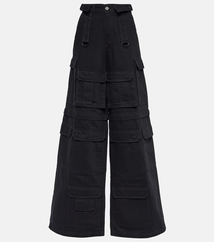Vetements Pantalón Cargo Negro