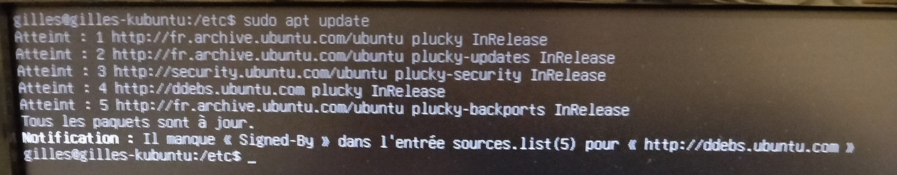 apt update