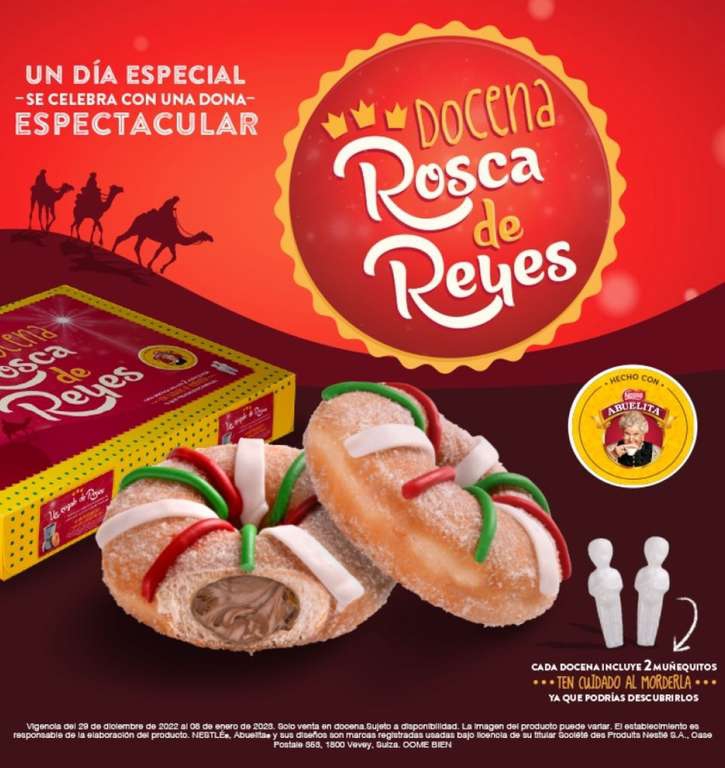 Krispy Kreme: Docena Rosca de Reyes 
