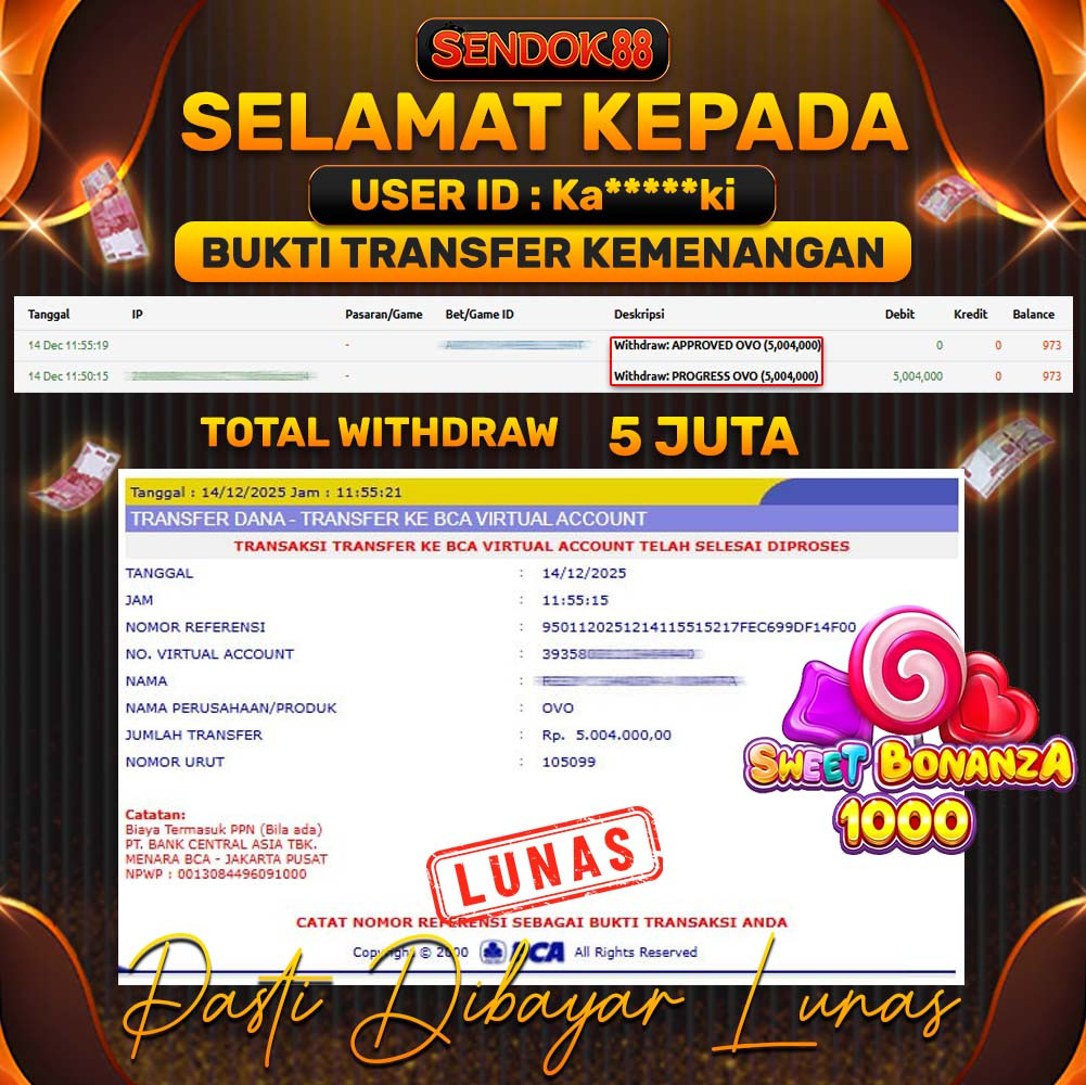 SENDOK88 JEPE! SWEET BONANZA 1000 Rp 5.004.000,- LUNAS!
